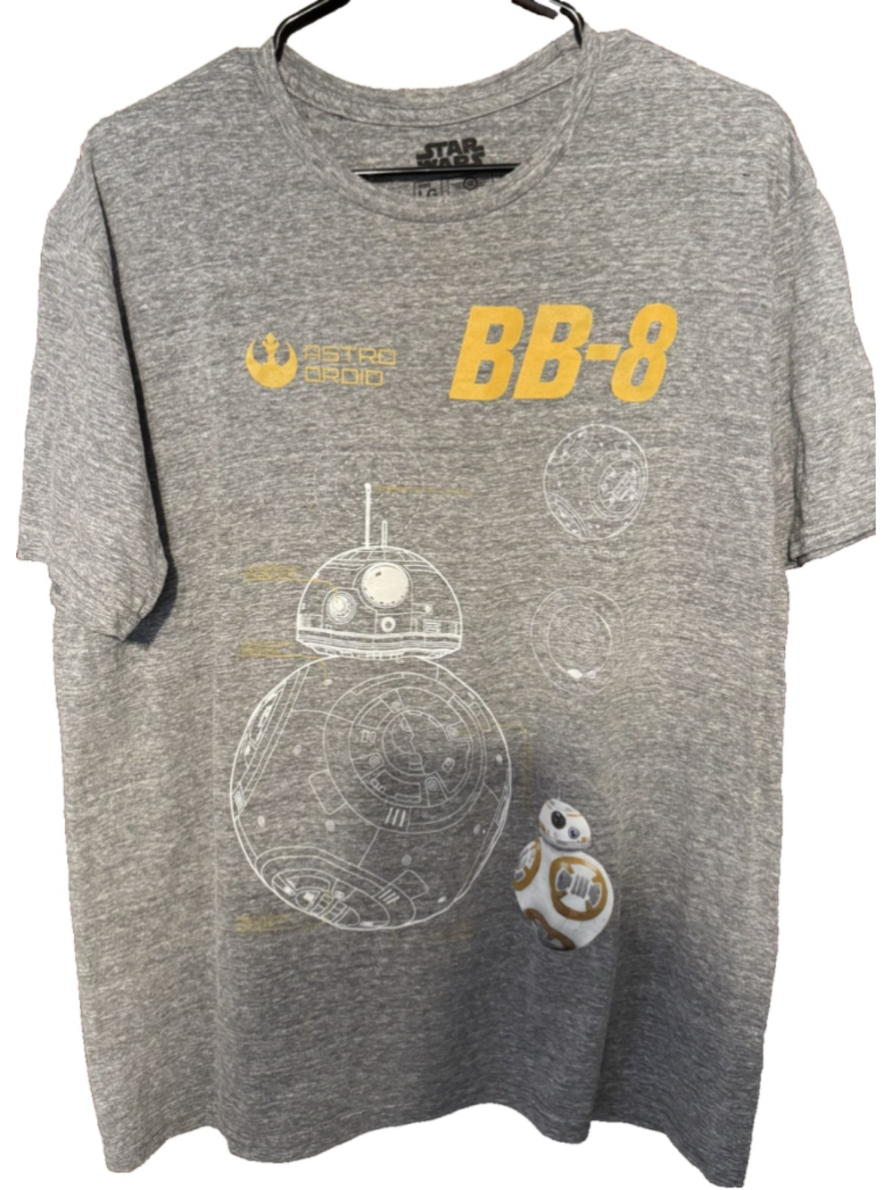 Star Wars BB-8 T-shirt Men's Size L Gray